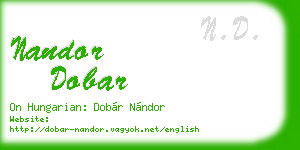 nandor dobar business card
