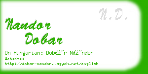 nandor dobar business card